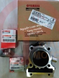 BỘ XI LANH NÒNG + PISTON + XÉC MĂNG BẠC DÙNG CHO XE NOUVO LX YAMAHA CHÍNH HÃNG