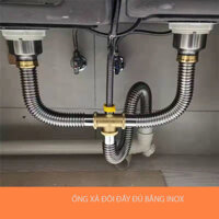 Bộ xi phông chậu rửa bát inox 304 Bộ xi phông thoát nước ăn mùi chống chuột