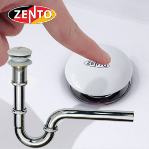 Bộ xi phông lavabo xả nhấn sứ  Zento ZXP011