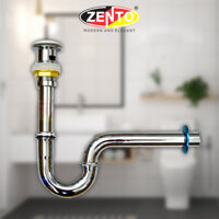 Bộ xi phông lavabo xả nhấn sứ Zento ZXP011-1new