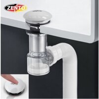 Bộ xi phông nhấn sứ & ống xả mềm lavabo ZXP045