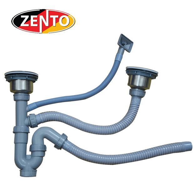 Bộ xi phông, ống xả chậu rửa bát 2 ngăn Zento XP021
