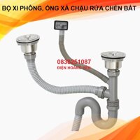 BỘ XI PHÔNG ỐNG XẢ CHẬU RỬA BÁT 2 NGĂN ( Loại 11cm)