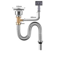 Bộ xi phông thoát nước chậu rửa bát bằng inox304 -Bến đẹp