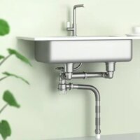 Bộ xi phông thoát nước chậu rửa bát ống đúc cứng ống thoát to ngăn mùi + thoát RO