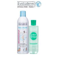 Bộ Xịt Khoáng Evoluderm dưỡng ẩm cấp nước 400ml và Nước Hoa Hồng cho da hỗn hợp dầu mụn 250ml LazadaMall