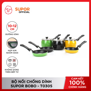 Bộ xoong chảo Supor T0305