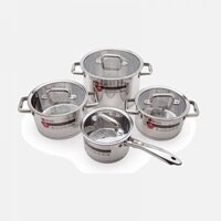 Bộ xoong Elmich inox 5 đáy (bộ 4)