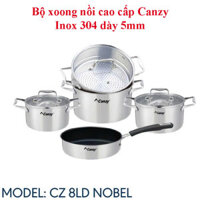 Bộ xoong nồi inox 304 cao cấp 5 món Canzy CZ 8LD NOBLE