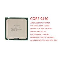 Bộ xử lý CPU lõi tứ Core 2 Quad Q9450 2.6 GHz 12M 95W 1333 LGA 775