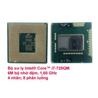 Bộ xử lý Intel® Core™ i7-720QM 6M bộ nhớ đệm, 1,60 GHz