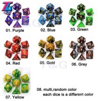 Bộ xúc xắc đa diện 7 món, xúc xắc để bàn RPG DND Cthulhu COC, xúc xắc 20 mặt, trò chơi xúc xắc kỹ thuật số