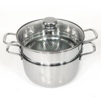 BỘ XỬNG INOX 26CM-NẮP KÍNH