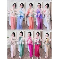 Bộ Yếm gấm hoa hồng in 3D hàng thiết kế cao cấp