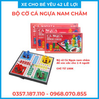 [Board Game] Bộ cờ cá ngựa nam châm đổ xúc xắc cho 4 người - Chất liệu nhựa ABS an toàn - Cho trẻ em 5 tuổi trở lên