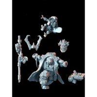 [Board Game Chess Piece DND] Time Car + Orc Rick and Modi 1 / 48 White Model 3D Printing