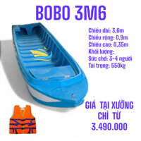 Bobo 3M6 nhỏ gọn tải 550kg giá tốt tại xưởng sản xuất ghe, thuyền, kayak, xuồng nhựa composite, dã ngoại, câu cá TES54