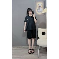 BoBo - bộ thun tăm lửng,quần có đáp bụng, có túi, có chun chỉnh cho bầu thoải mái
