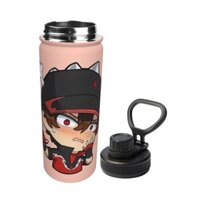 Boboiboy Thể Thao Di Động Ấm Siêu Tốc Cách Nhiệt Bằng Thép Không Gỉ Chân Không Cách Nhiệt Tường Đôi Có Ống Hút Du Lịch