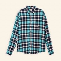 BOBUI THORNS LOGO FLANNEL SHIRT/ MYSTIC GREEN