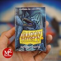 Bọc bài Yugioh Dragon Shield - Japanese size - Matte Petrol - Xanh nhớt - 60 cái - Nhập khẩu từ Mỹ