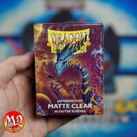 Bọc bài Yugioh Dragon Shield - Japanese Size OUTER SLEEVES - Matte Clear - 60 cái - Nhập khẩu từ USA