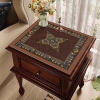 Bọc bàn đầu giường phong cách Mỹ, chống nước, chống dầu, có thể giặt, thảm da chịu nhiệt, thảm chống bụi cao cấp sang trọng YFNF