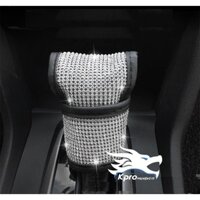 Bọc Cần Số Ô Tô Đính Đá Trắng - Hàng Kpro chất lượng cao