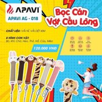 Bọc cán vợt cầu lông Apavi chính hãng, vải nỉ sướng tay, bảo vệ cán vợt, hình ngộ nghĩnh đáng yêu.