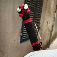 Bọc cán vợt cầu lông hình Spider man bằng len - Handmade by Chanchan crochet