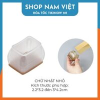 Bọc Chân Bàn Ghế Silicon Chống Trơn Trượt, Chống Ồn - CN Trắng - Nhỏ 2c