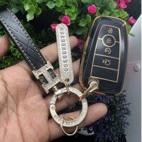 Bọc Chìa Khóa Đen vàng Ô Tô Ford Explorer 4 Nút