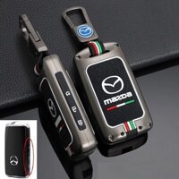 Bọc Chìa Khóa Mazda 2, 3, CX-5, CX-8, CX-3, CX-30 - Ốp Chìa Khóa Mazda Mẫu To Nút Bấm Sườn Bản Sport