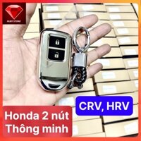 Bọc chìa khóa ô tô Honda CRV, HRV, Civic, City, silicon mạ crom cực sang chảnh