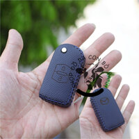 Bọc da bọc ốp chìa khoá Mazda 2s, 3s, Mazda 3 2010, Ford Escape (chìa gập) hỗ trợ khắc tên SĐT handmade da thật 007