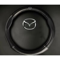 Bọc da vô lăng cacbon có logo MAZDA