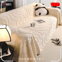 Bọc ghế sô pha vải jacquard sang trọng bọc ghế sô pha màu trơn bọc toàn bộ khăn sofa thông dụng bọc đệm ghế sô pha chống bụi