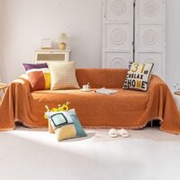 bọc ghế sofa phong cách bohemian, Thích hợp cho 2-3 ghế sofa đệm, thân thiện với vật nuôi sofa bí ngô caramel, bọc ghế sofa, Thích hợp cho ghế sofa hình chữ L, Làm dày và chống trơn trượt Vỏ bọc ghế sofa mô-đun Chenille,