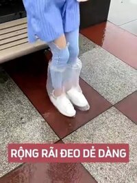 Bọc giày đi mưa chống nước Vỏ Bọc Giày Đi Mưa Bằng Nhựa Cao Su Y Tế Chống Thấm Nước Mưa Tiện Lợi
