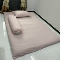 Bọc Nệm,Aó Nệm Topper 2 Mặt Có Khóa Khéo Vải Cotton Tici Thoáng Mát Kích Thước 1m1m21m41m61m8 x 2m dày 5-9cm. - HỒNG  - 1mx2m