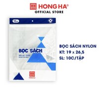 Bọc sách nylon Hồng Hà 190x265mm 3269 tập 10 chiếc
