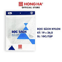 Bọc sách nylon Hồng Hà (190x265mm) 3269 tập 10 chiếc