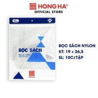 Bọc sách nylon Hồng Hà 190x265mm 3269 tập 10 chiếc