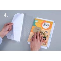 Bọc sách vở oly và kẻ ngang có đề can trong set 10 tờ - Sgk bé và oly