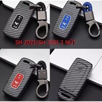 Bọc Smartkey Chất Liệu Cacbon Sh/ SH mode/vision/AB/Winner X/Lead Mẫu Mới 2 Nút Bấm