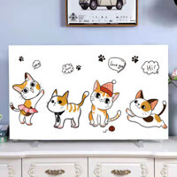 Bọc TV phòng khách sang trọng - Vải nỉ màu be, nội thất phong cách hiện đại hài hòa