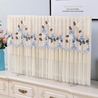 Bọc TV phòng khách sang trọng - Vải nỉ màu be, nội thất phong cách hiện đại hài hòa