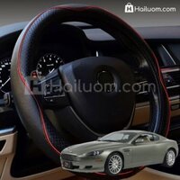 Bọc Vô Lăng ô tô cho ASTON MARTIN DB9 Da Thật Cao Cấp - Màu Đen Chỉ Đỏ