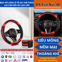 Bọc Vô Lăng Ô Tô Da Thể Thao L25 Vân Nổi 3D Cao Cấp Chống Trơn Trượt - Không Bám Mồ Hôi Tay