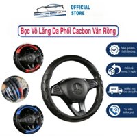 Bọc Vô Lăng Ô Tô, Xe Hơi May Vân Rồng Chất Liệu Da Phối Cacbon Cao Cấp